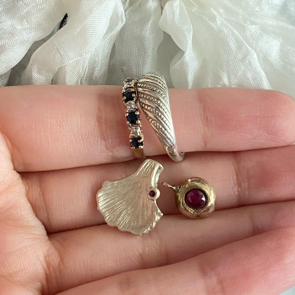 Sterling silver & gold vermeil jewelry lot